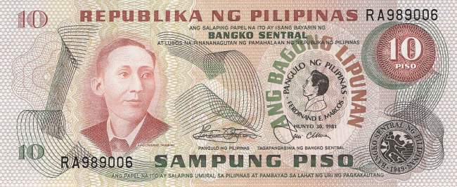 Philippinen 10 Piso 1981 p167